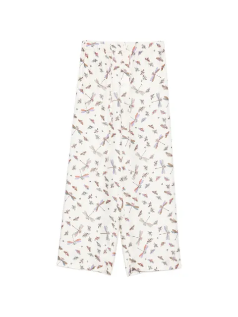 Gucci pantalon à imprimé libellule