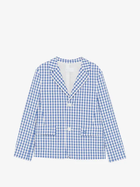 Gucci Kids blazer con motivo de cuadros gingham