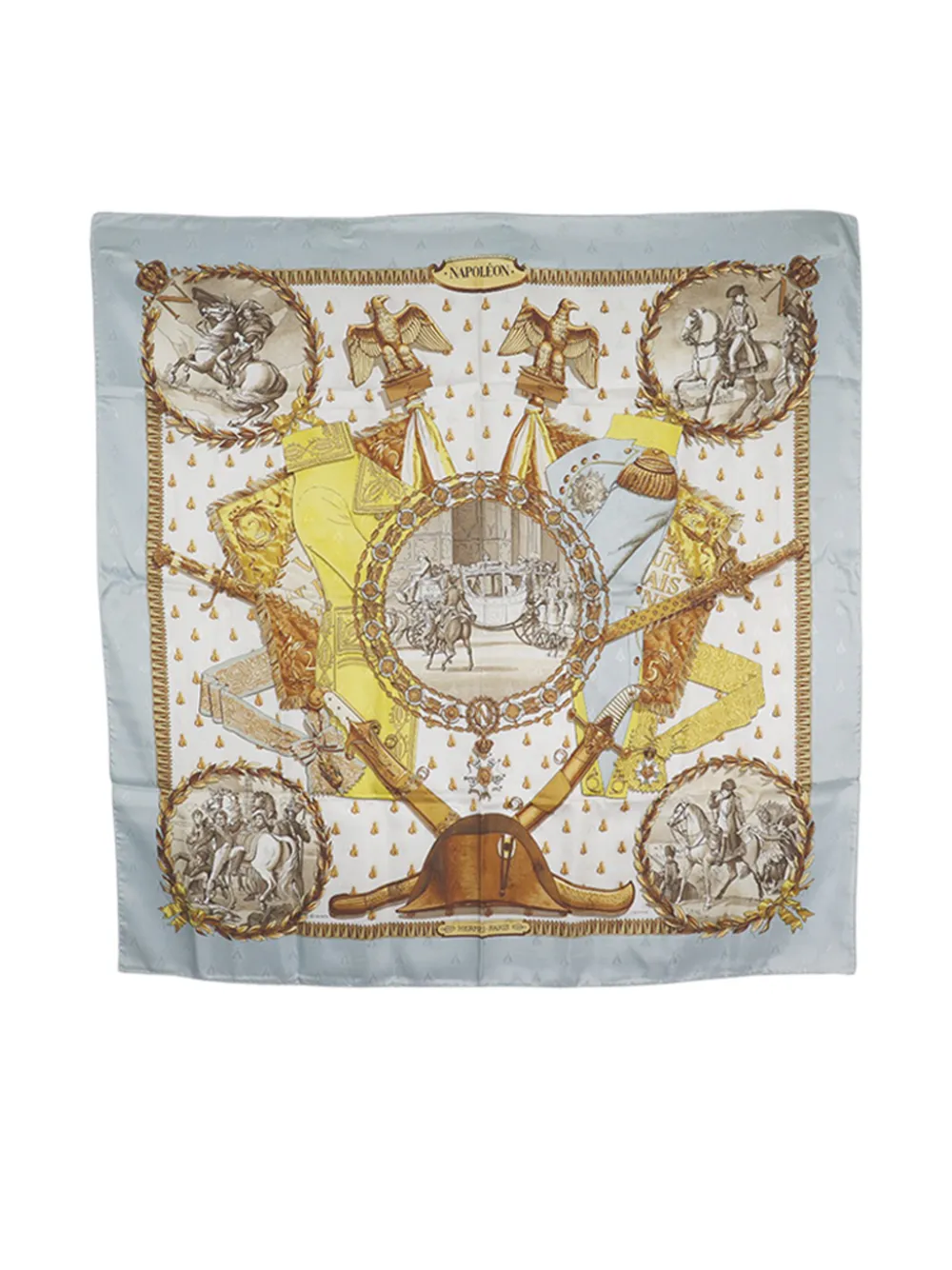 Hermès Pre-Owned 1986-1998 Napoleon Silk Scarf 90 scarves - Blu