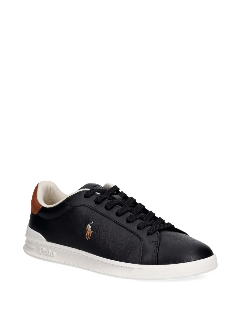 Polo Ralph Lauren Leren sneakers Zwart