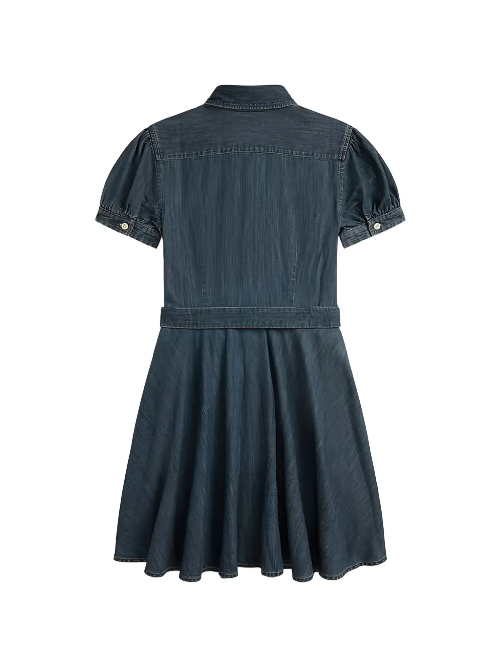 POLO RALPH LAUREN KIDS Jurk met knopen en ceintuur Blauw
