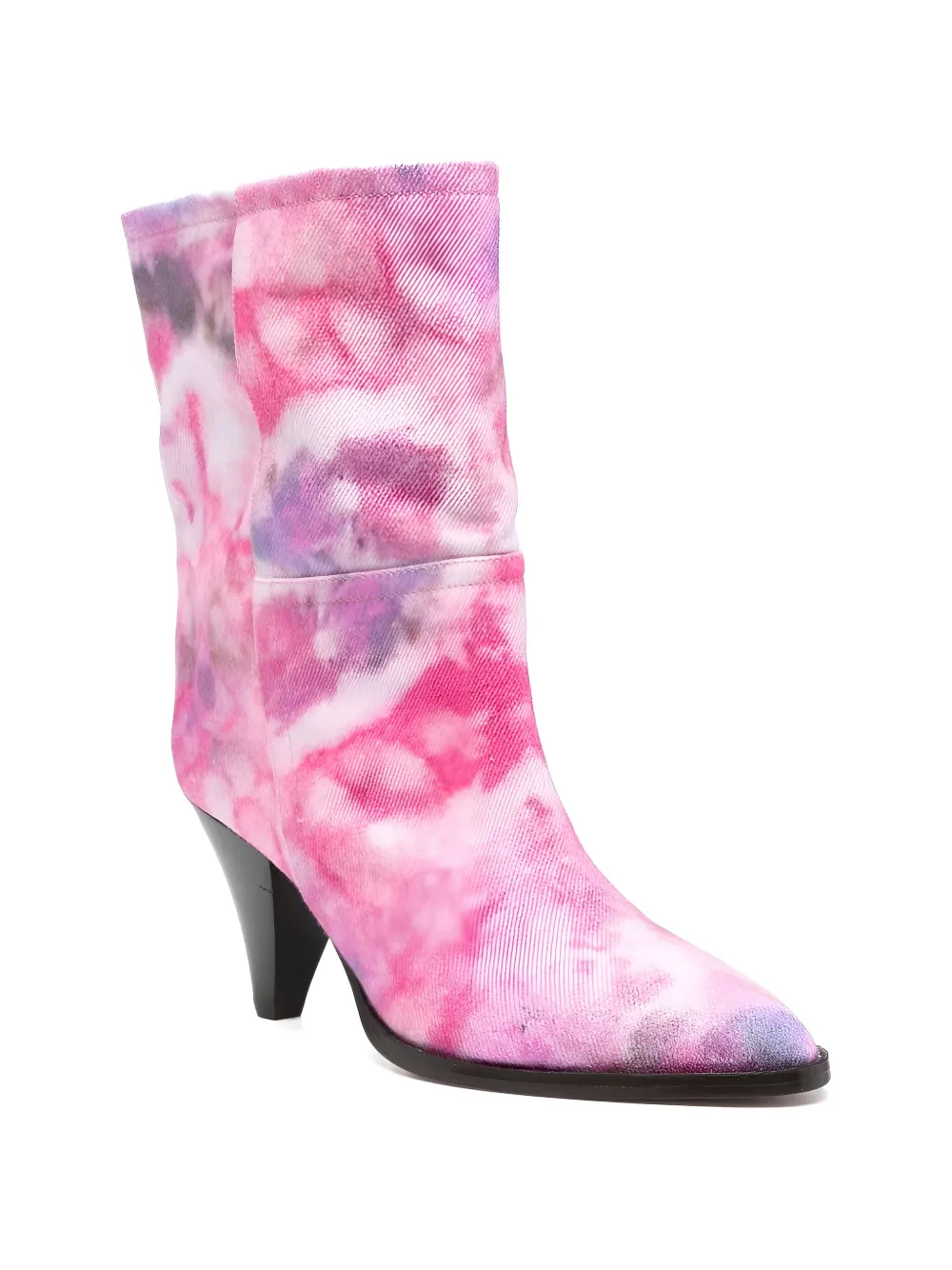 ISABEL MARANT Laarzen met tie-dye print en puntige neus Roze