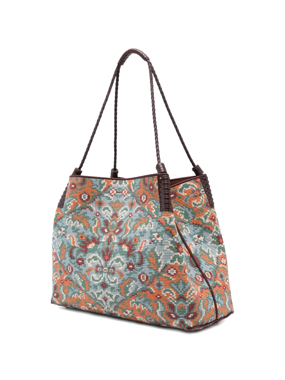  Etro Patterned Emblem Shoulder Bag - Blue 