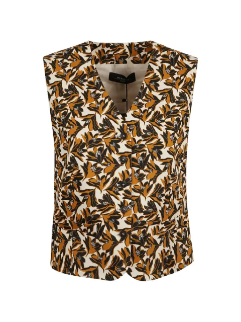 Weekend Max Mara chaleco con botones florales