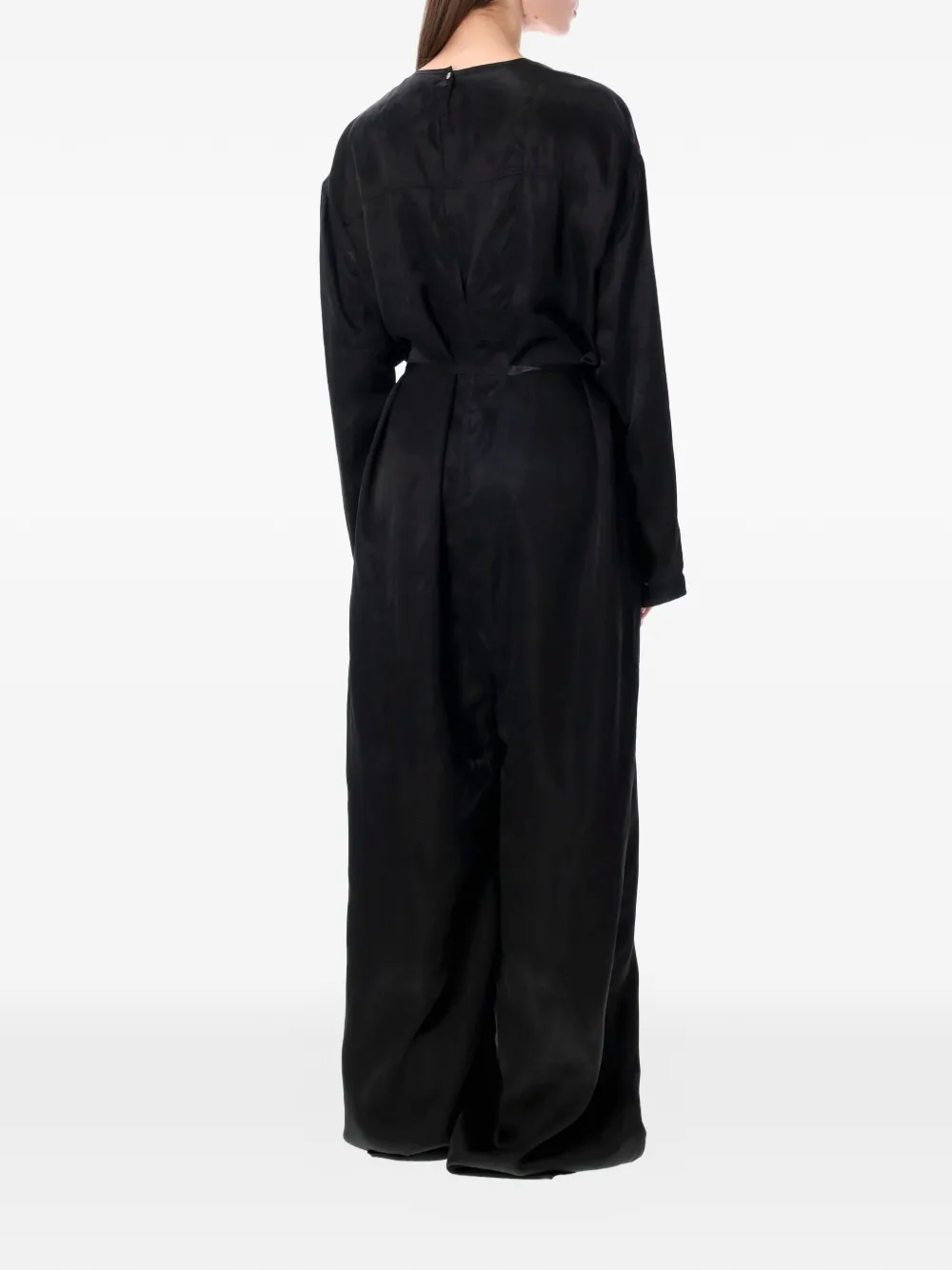  Rick Owens Ls Long Jumpsuit - Black 