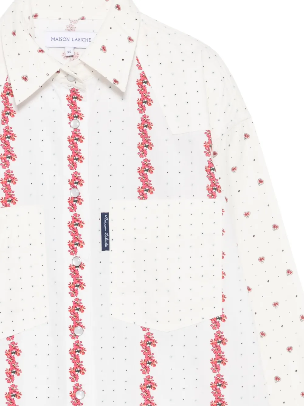  Maison Labiche Monselet Floral Shirt - White 