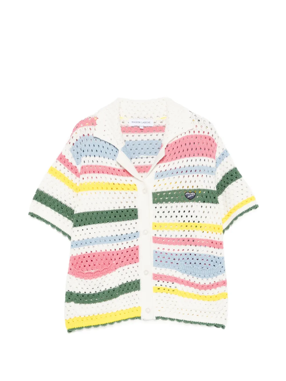 Maison Labiche Souchier striped knit shirt - Bianco