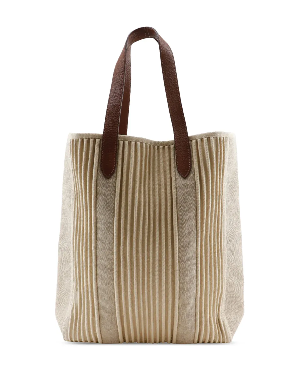 Hermès Pre-Owned 2008 Ribbed Canvas Calicut Cabas tote bag - Marrone