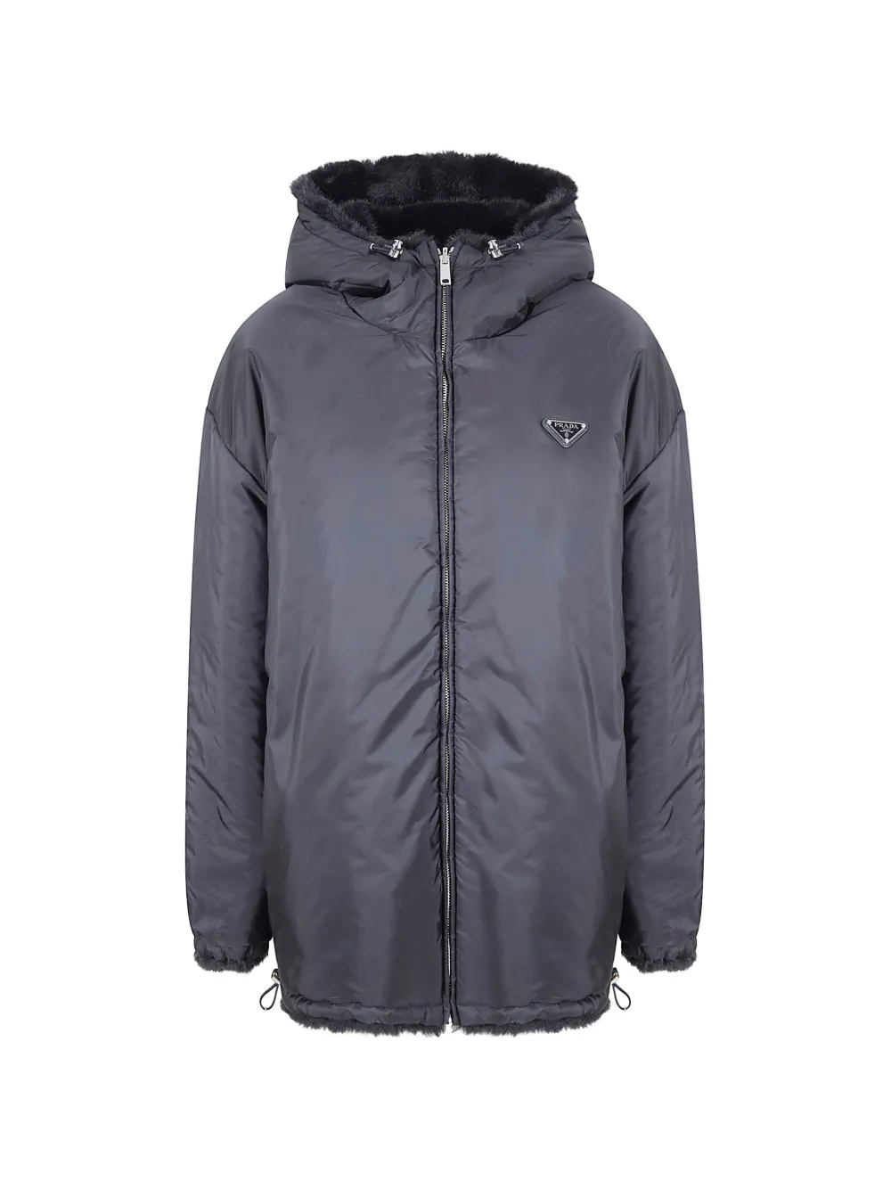 Prada Giacca reversibile con cappuccio - Nero