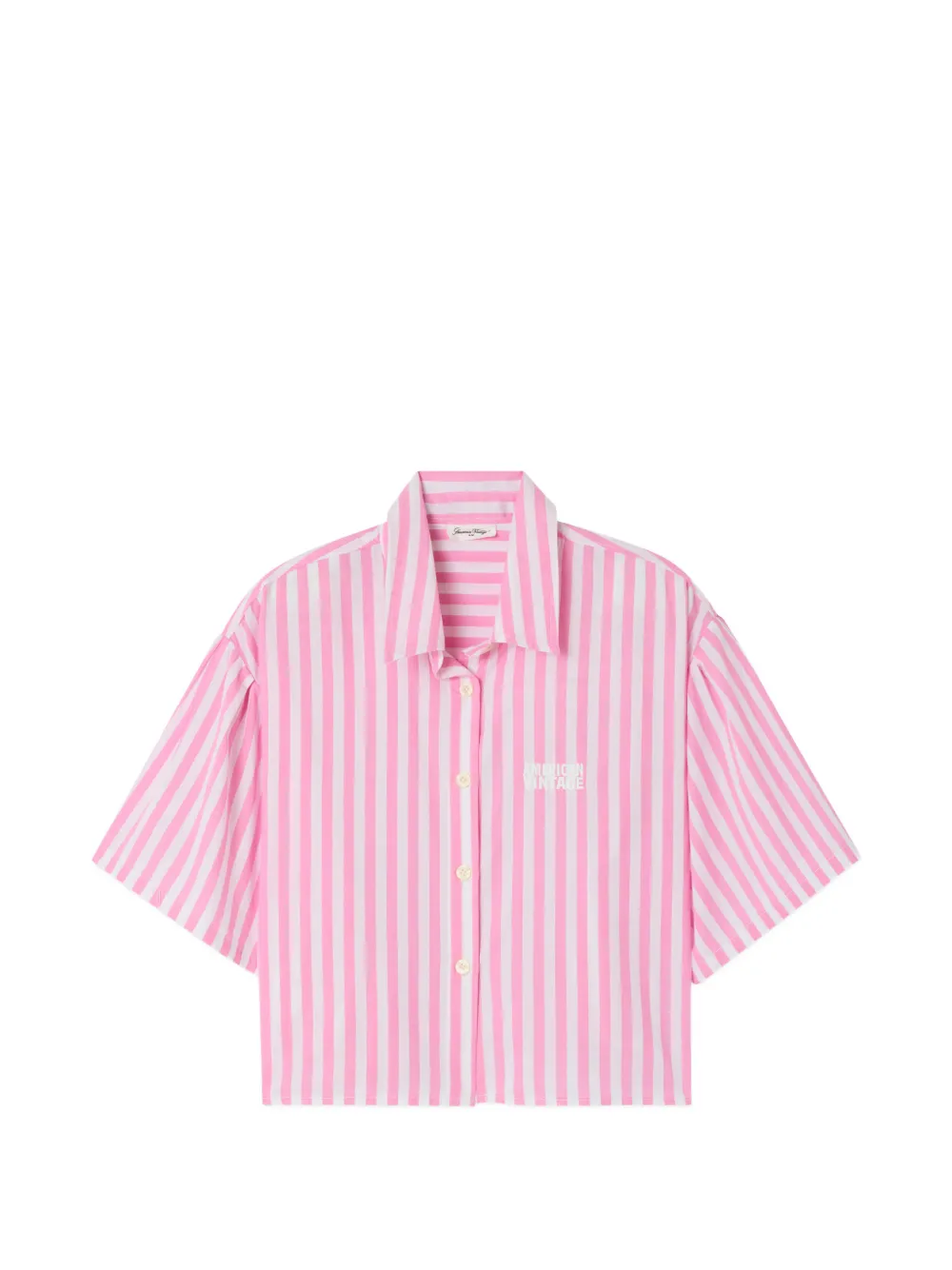 American Vintage Gestreiftes Vextown Hemd - Rosa