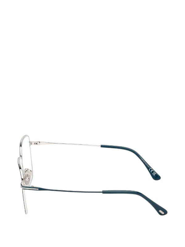 TOM FORD Eyewear スクエアメガネフレーム | シルバートーン | FARFETCH JP