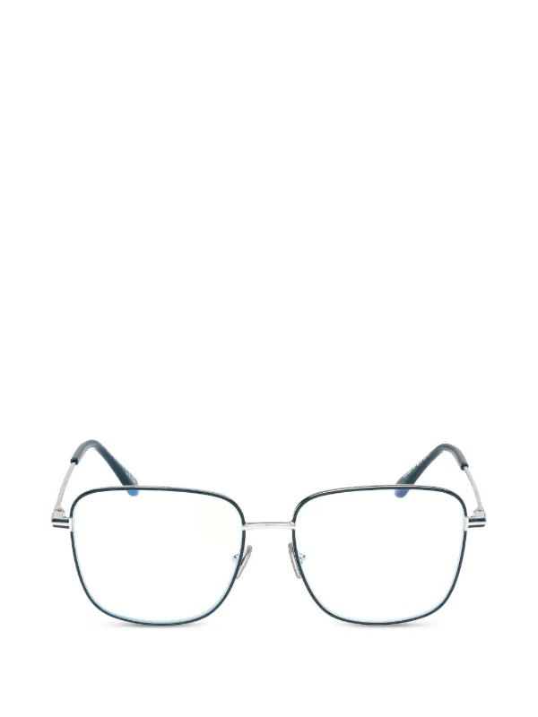 TOM FORD Eyewear スクエアメガネフレーム | シルバートーン | FARFETCH JP