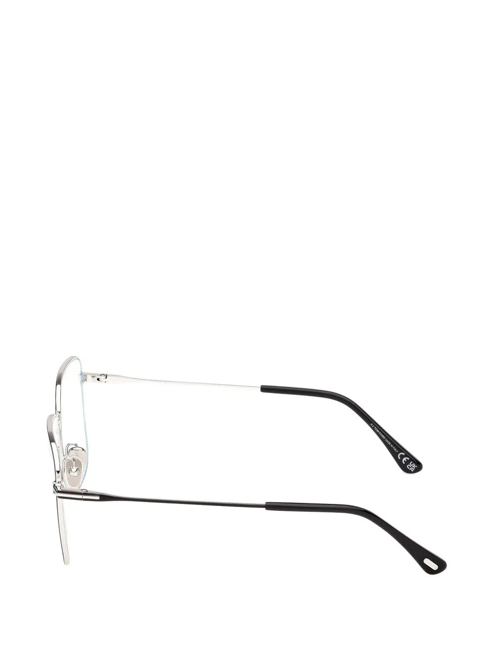 TOM FORD Eyewear Bril met vierkant metalen montuur Zwart