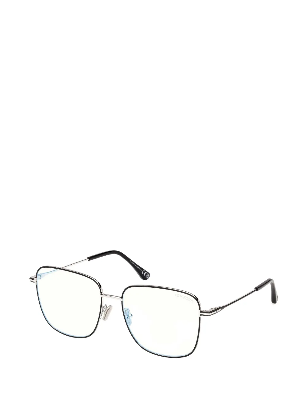 TOM FORD Eyewear Bril met vierkant metalen montuur Zwart