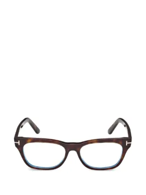 TOM FORD Eyewear tortoiseshell-effect rectangle-frame Glasses