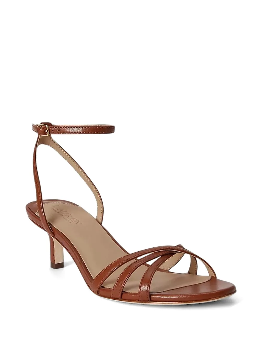 Lauren Ralph Lauren Leren sandalen Bruin