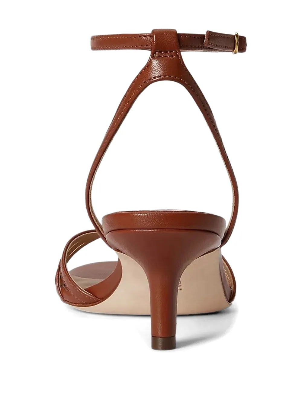 Lauren Ralph Lauren Leren sandalen Bruin