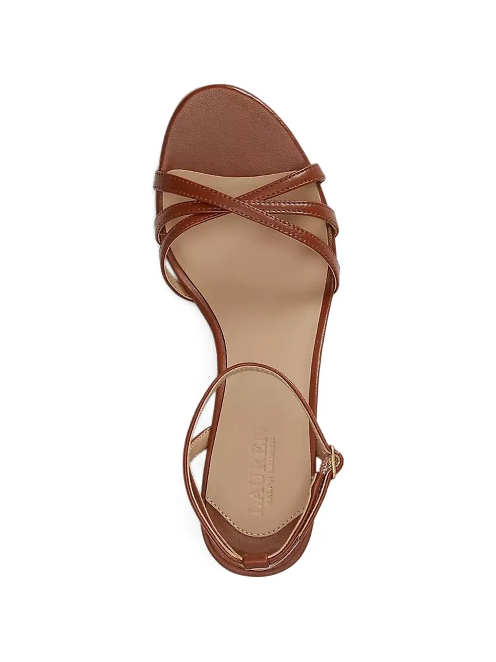 Lauren Ralph Lauren Leren sandalen Bruin