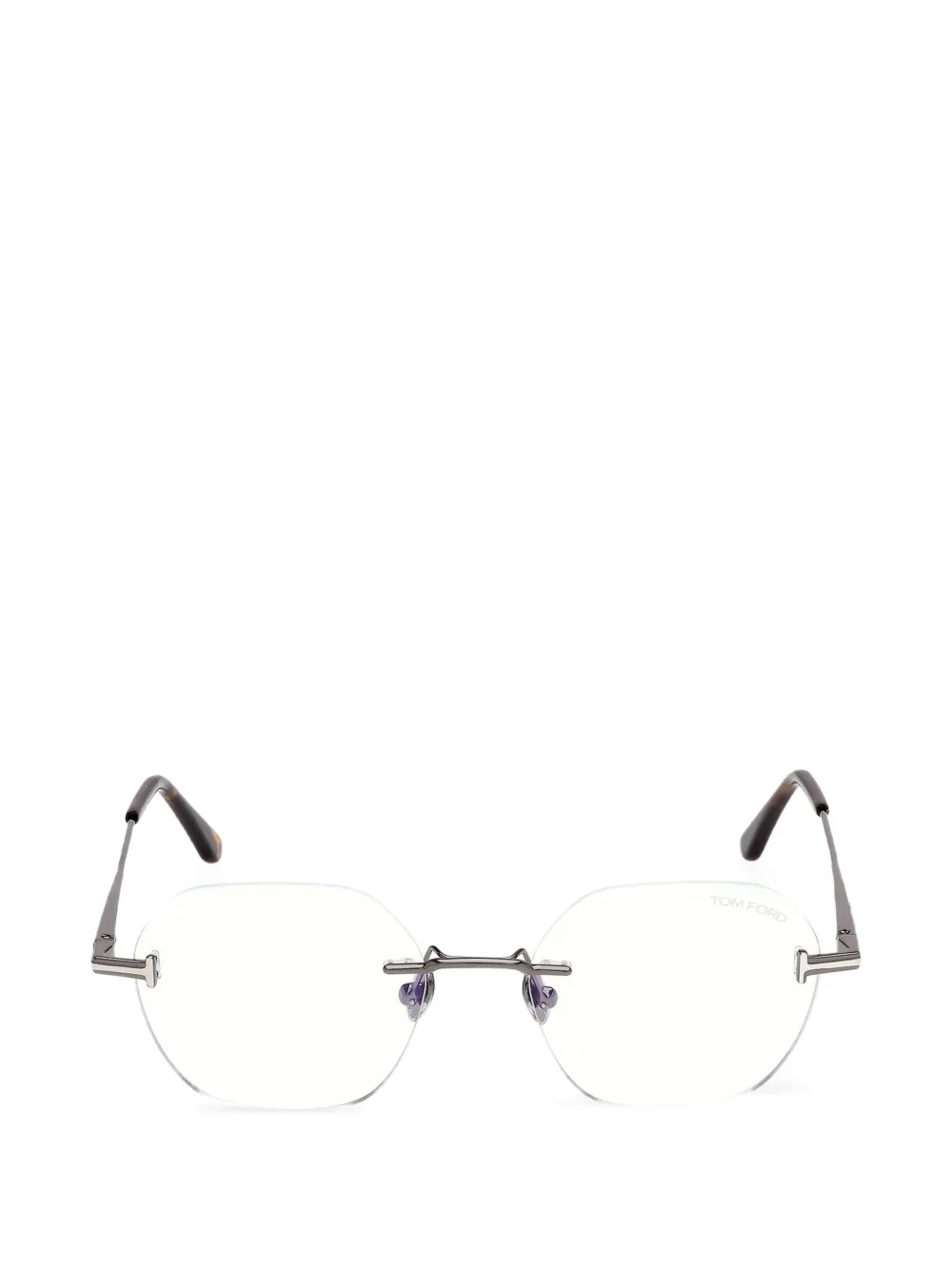 TOM FORD Eyewear oval-frame glasses - Grigio