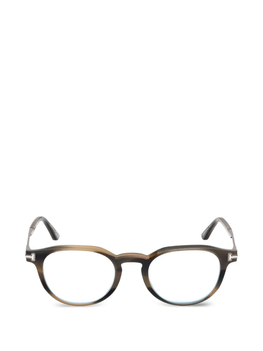TOM FORD Eyewear round-frame glasses - Marrone