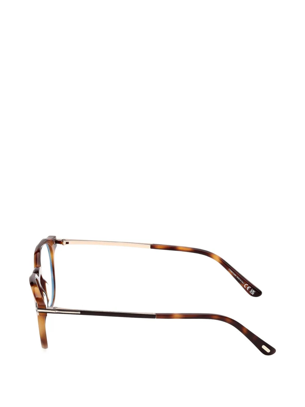 TOM FORD Eyewear Bril met rond montuur Bruin