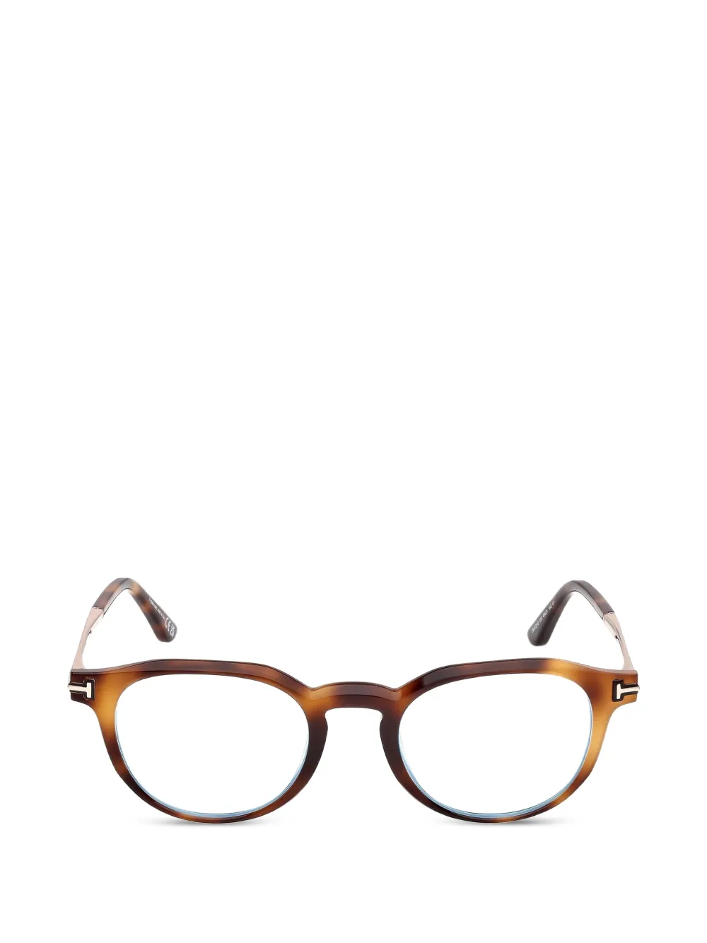 TOM FORD Eyewear round-frame glasses - Marrone