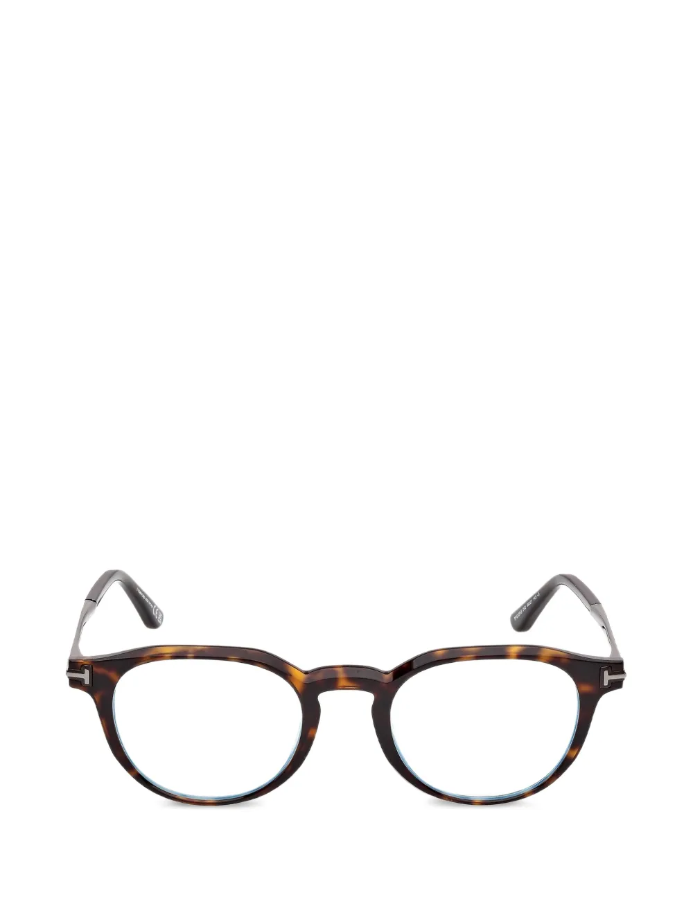 TOM FORD Eyewear round-frame glasses - Marrone