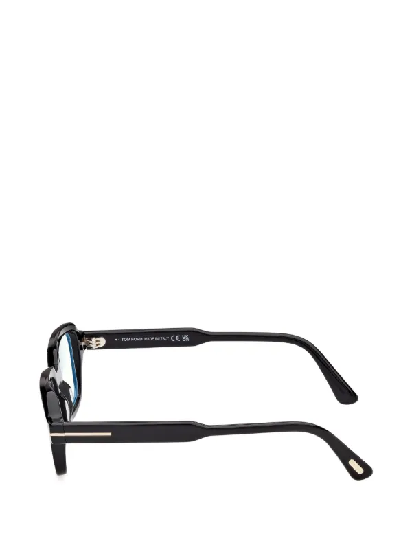 TOM FORD ブラックスクエアフレームメガネ TOM FORD Eyewear スクエアメガネフレーム | ブラック | FARFETCH JP