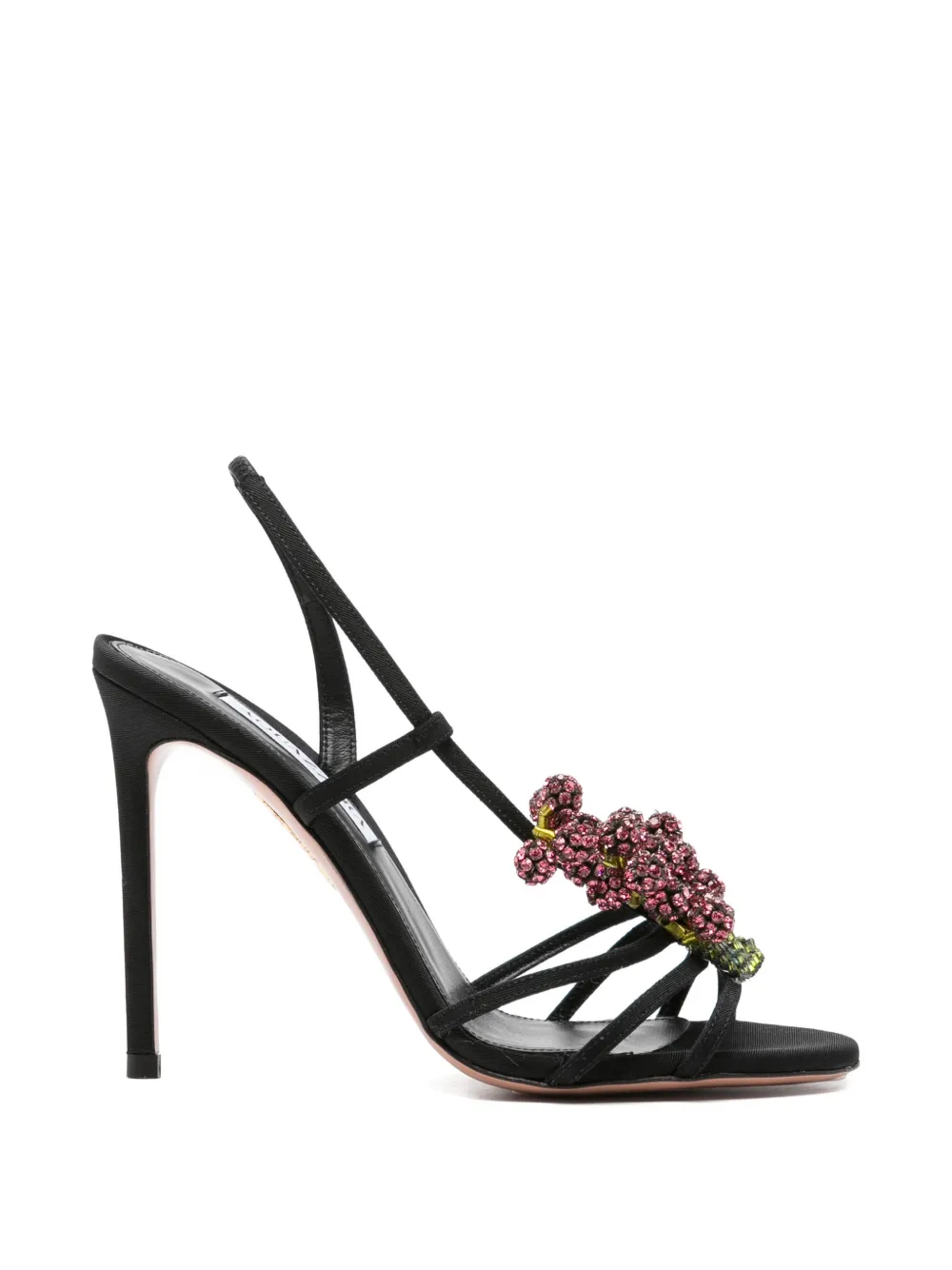 Aquazzura beaded strap heeled sandals – Black
