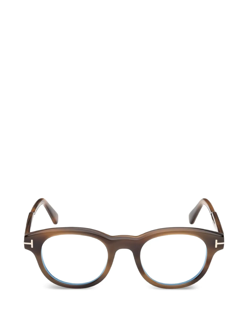 TOM FORD Eyewear round-frame glasses - Marrone