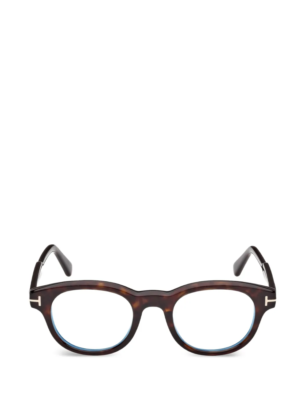 TOM FORD Eyewear round-frame glasses - Marrone