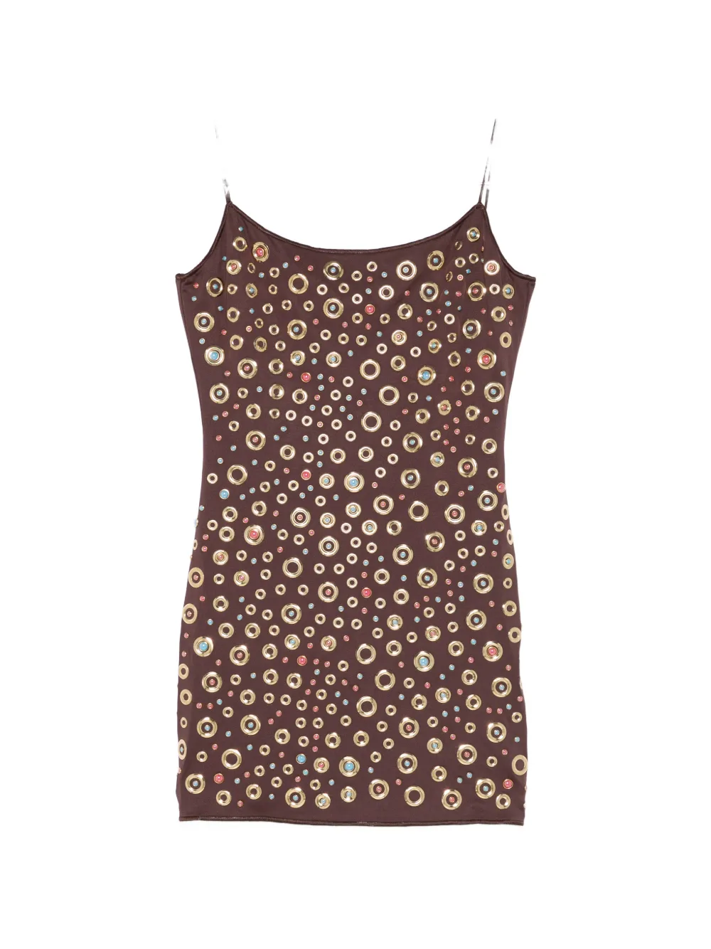 Oséree ring-embellishment mini dress - Marrone