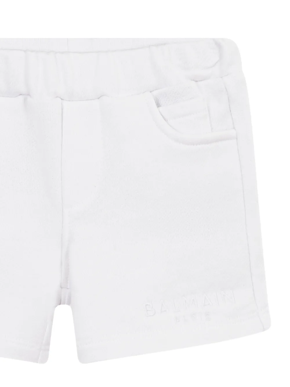 Balmain Kids Shorts met logo Wit