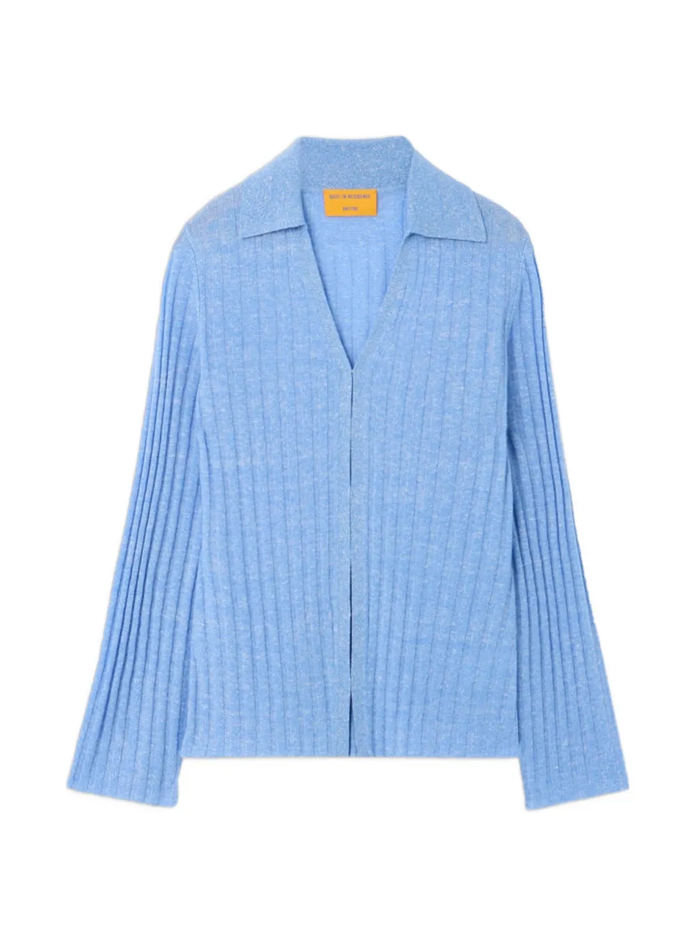 Guest In Residence Cardigan Breezy con colletto a punta - Blu