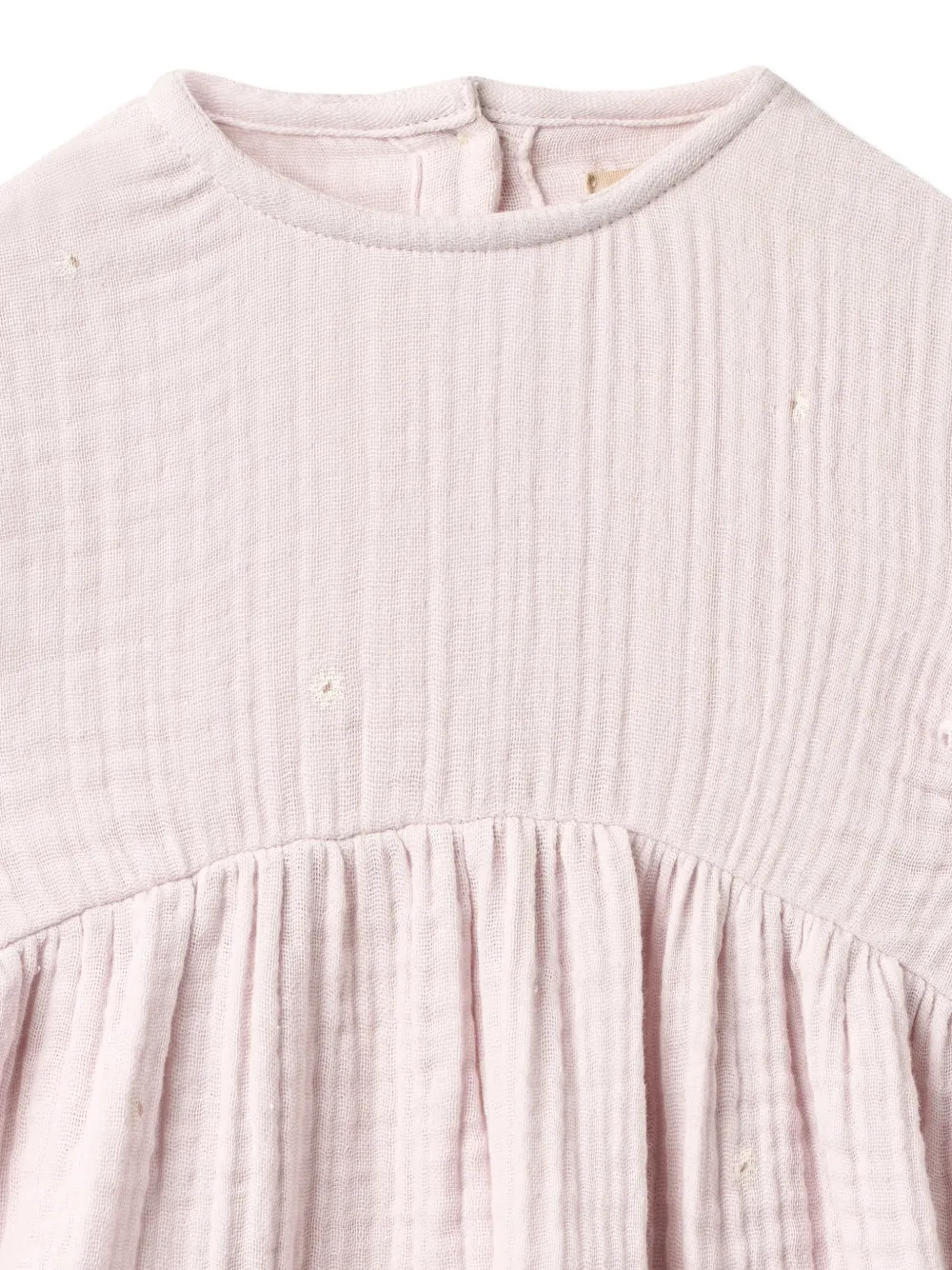  Wheat Ruffled Buttoned Dress - Pink 