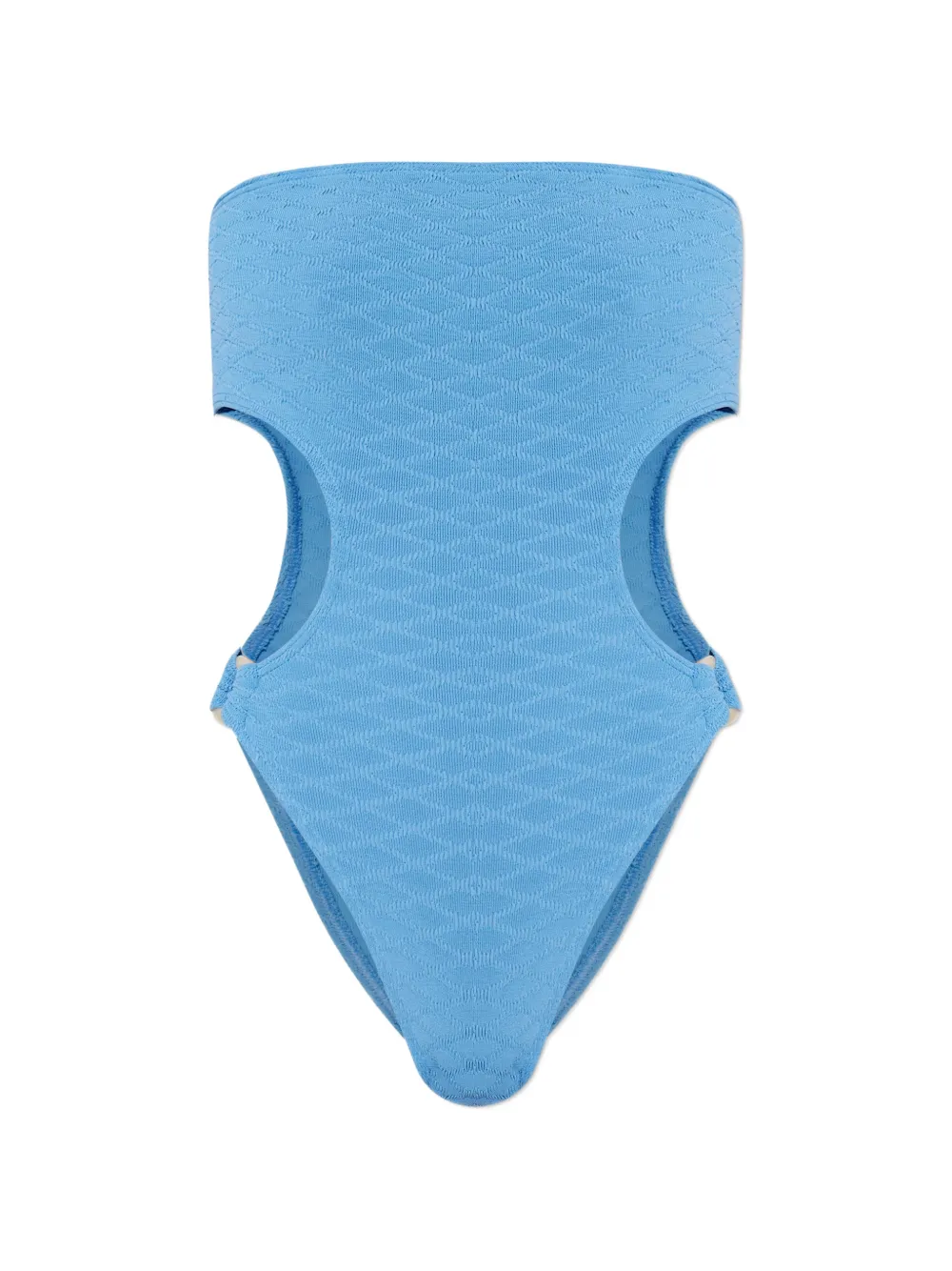 Bond-eye cut-out swimsuit - Blau
