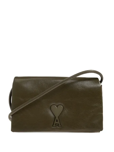 AMI Paris heart-patch leather wallet