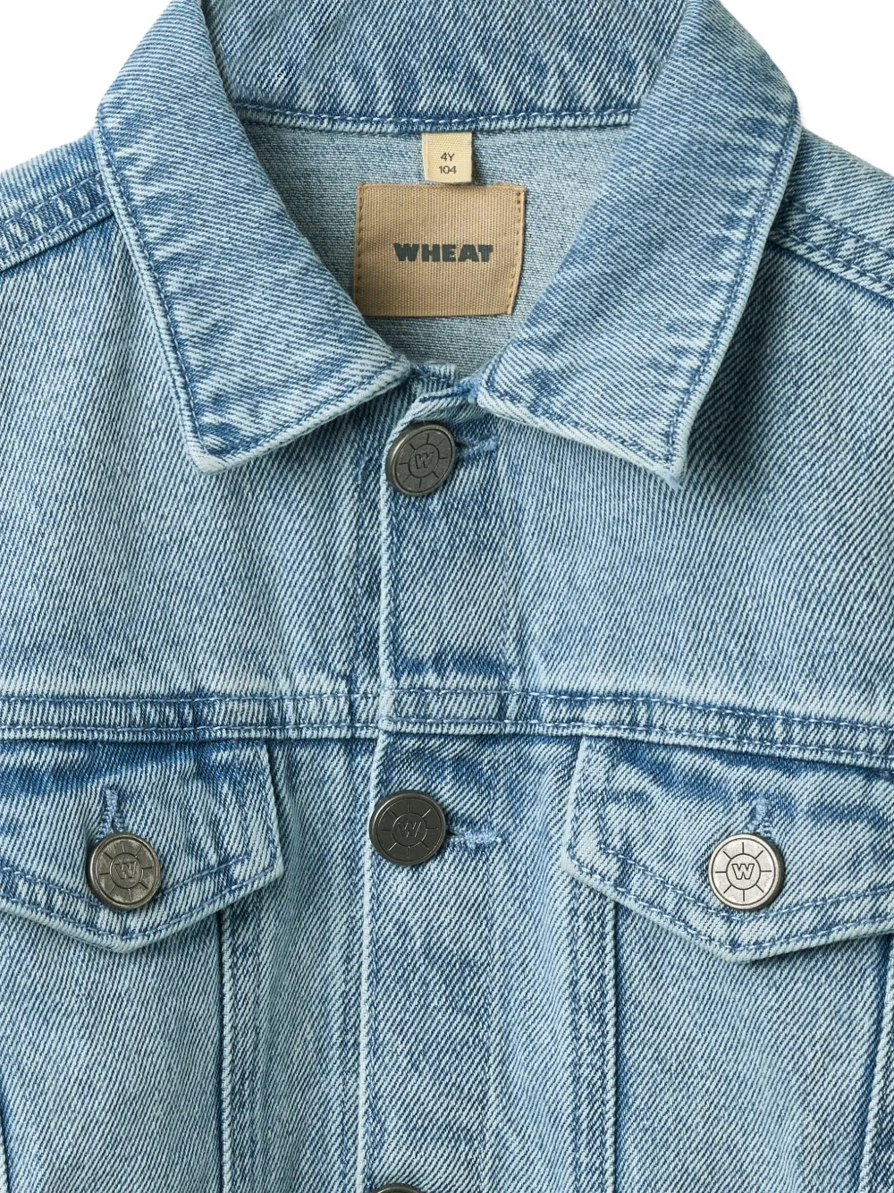  Wheat Bowie Button-up Denim Jacket - Blue 