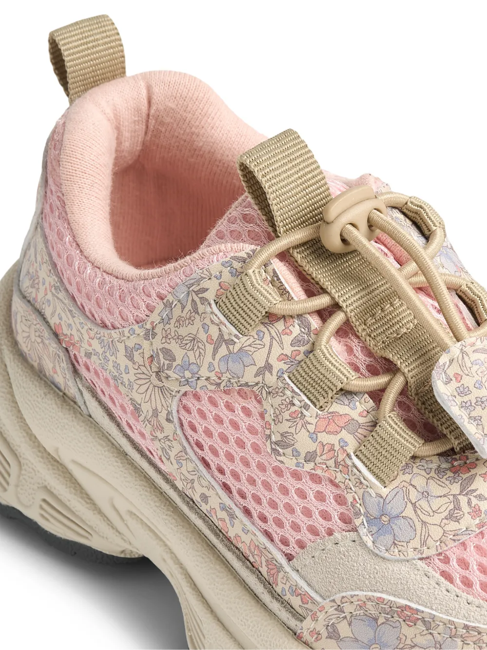WHEAT Arthur leren sneakers met bloemenprint Beige