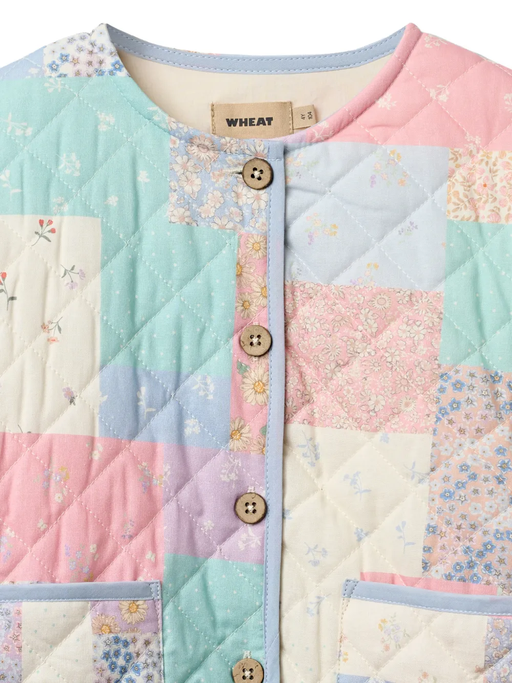  Wheat Inaja Patchwork-design Jacket - Blue 