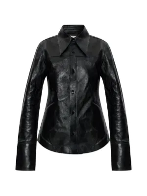 TOM FORD トム・フォード レザーシャツ | ブラック | FARFETCH JP