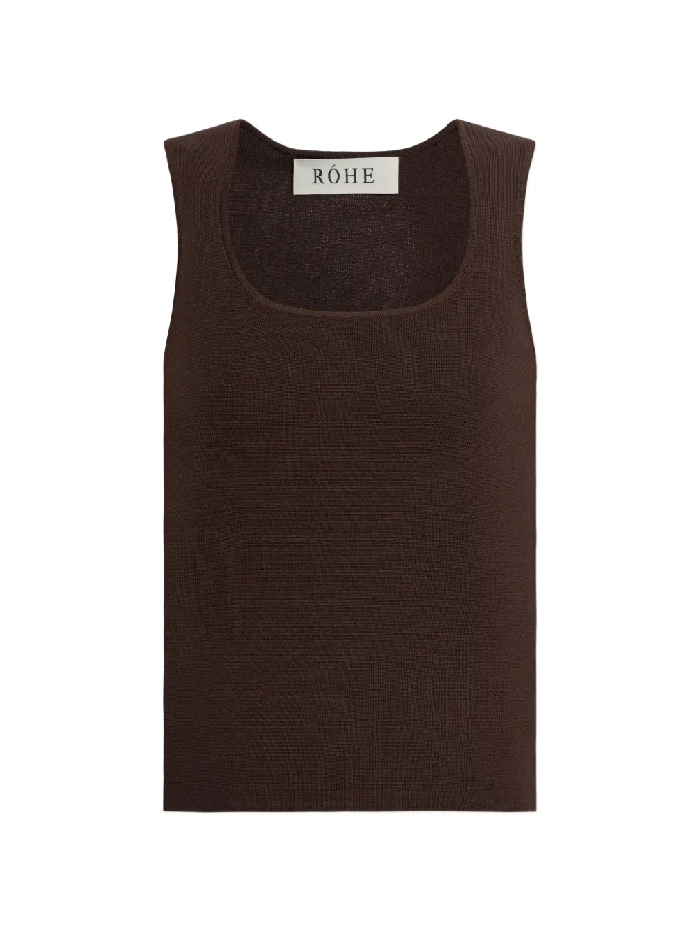 Róhe Braun square-neck top - Marrone