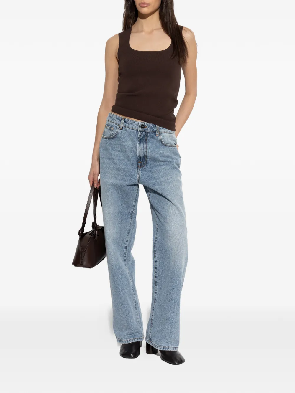  Róhe Braun Square-neck Top - Brown 