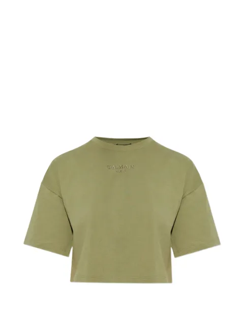 Balmain logo cropped T-shirt