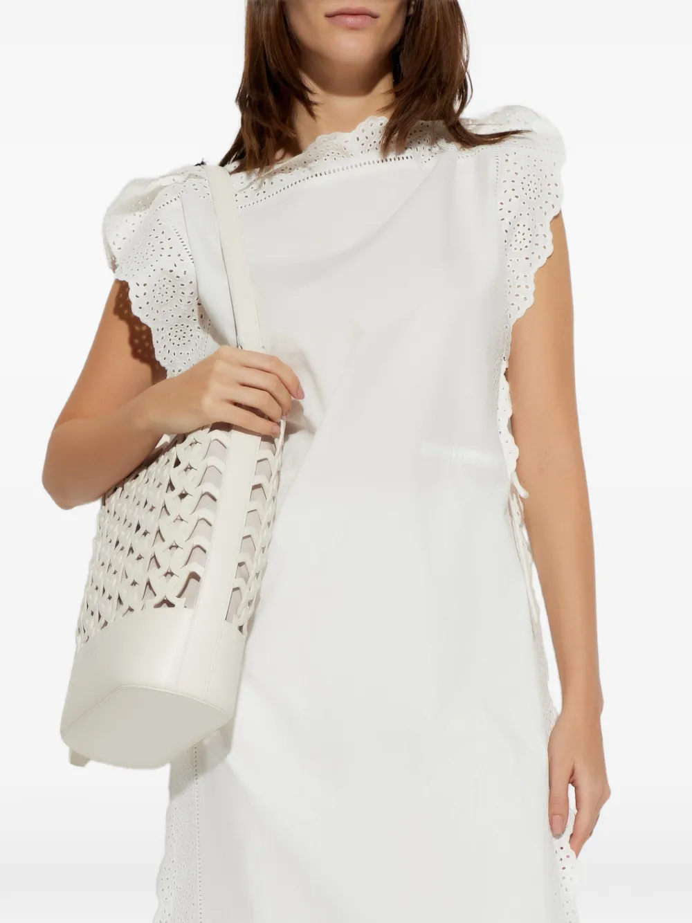By Malene Birger broderie-anglaise blouse - Bianco