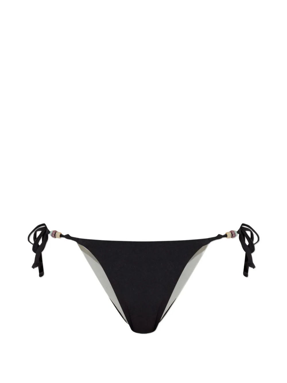 Bond-eye Anali reversible beaded-tie bikini briefs - Nero
