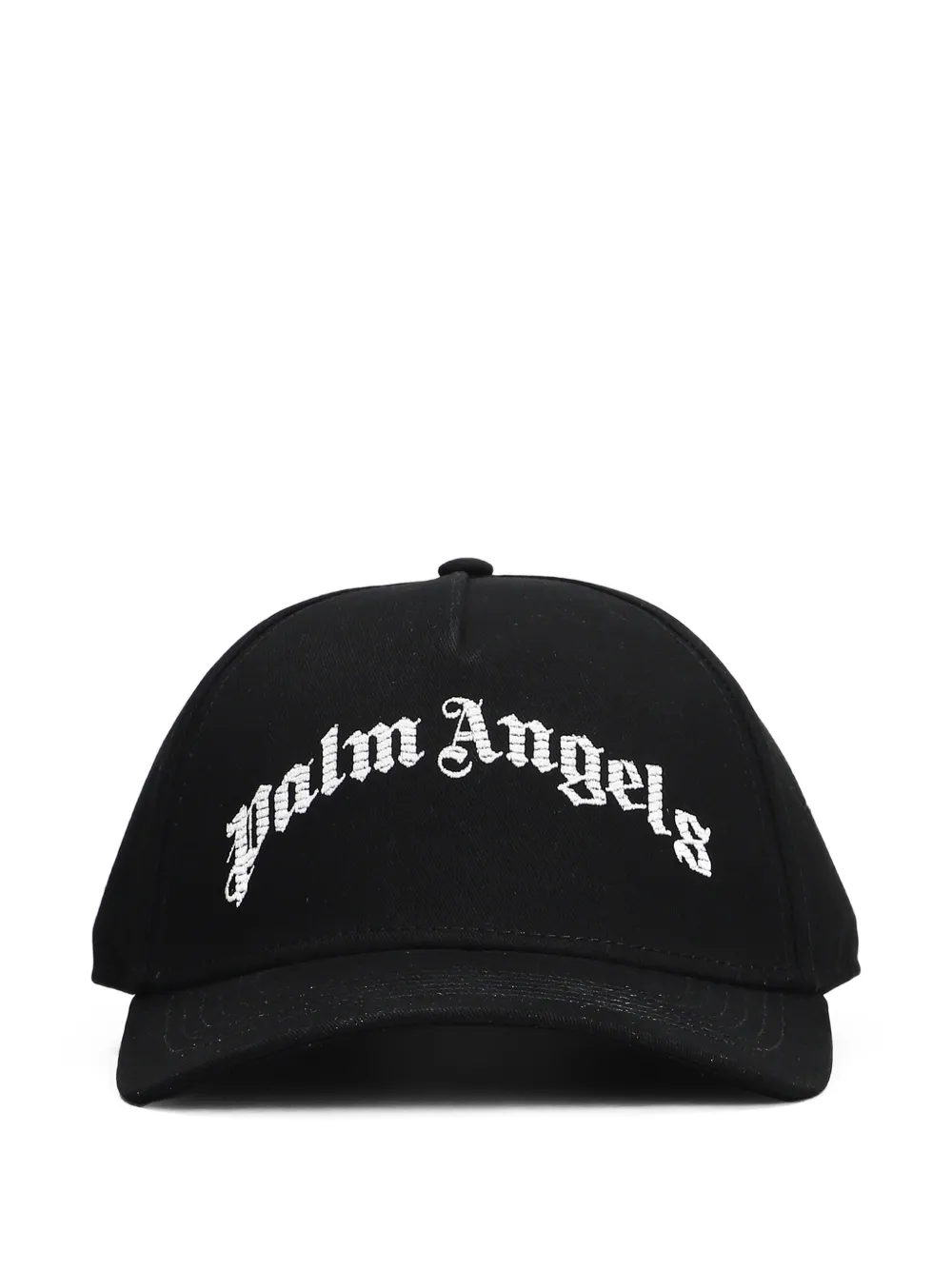 Palm Angels 로고 자수 베이스볼 캡 모자 | 블랙 | Image 1