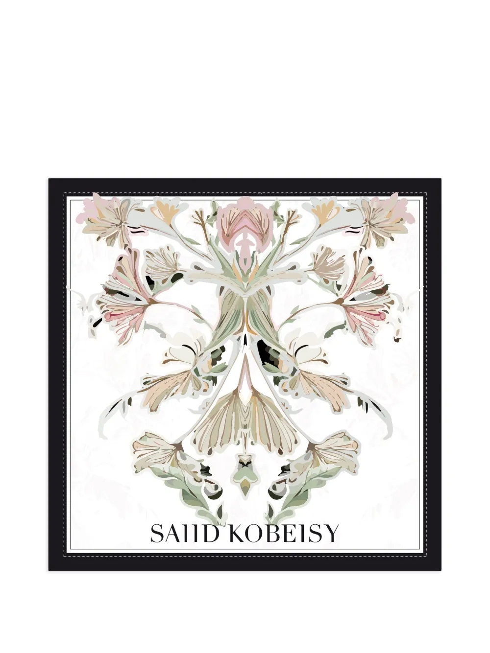 Saiid Kobeisy floral large scarf - Bianco