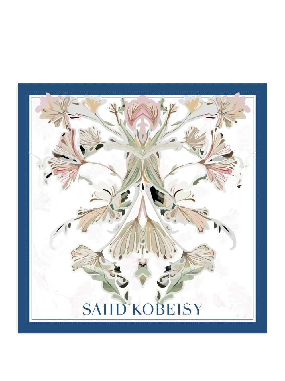 Saiid Kobeisy medium floral scarf - Bianco