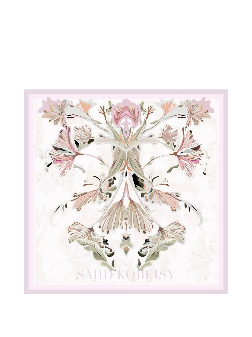 Saiid Kobeisy large flower scarf - Rosa